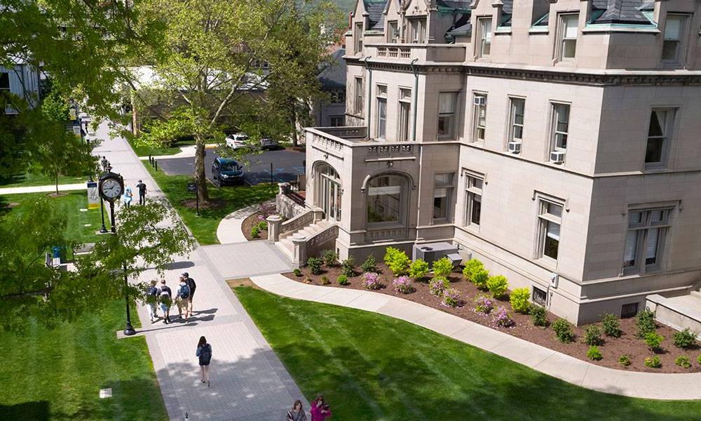 Aerial view of campus